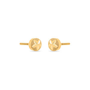 Pendientes de botón Sunny Glow Gold para mujer, joyería de fiesta geométrica vintage con circonita - Product Image 4