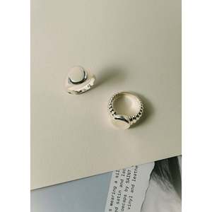Bold Classic 18K Gold <b>Ring</b> Fashionable Stainless Steel Signet Inlay Trendy Fashion <b>Rings</b> for Gift - Product Image 5
