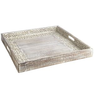 Nouveauté : Ensemble de trois planches rondes en bois blanchi, style vintage, plateaux de service décoratifs, décoration murale rustique - Product Image 3