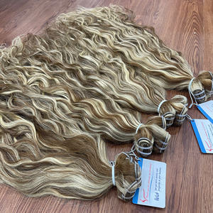 Nouveau produit Super Double Drawn Extensions de cheveux vietnamiens Piano Couleur Trame Cheveux Bundles Naturel Ondulé Expédition maintenant - Product Image 2