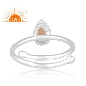 Meilleures ventes Bague empilable en argent sterling fin avec citrine naturelle Fabricant de bijoux personnalisé - Product Image 4