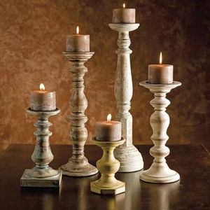 PORTAVELAS VOTIVE SOPORTE DE VELAS DE MADERA para DECORACIÓN DEL HOGAR Y DE NAVIDAD LUJO MODERNO HECHO A MANO por ANTIQUE CREATIONS - Product Image 1