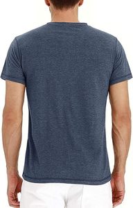 Sailwind-Camisa informal de algodón 100% de manga corta con cuello redondo para hombre, transpirable, de secado rápido, holgada, con colores y logotipo personalizables - Product Image 3