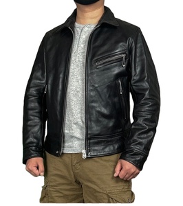 Chaqueta de cuero negra de primavera para hombre, de talla grande 4XL Retro estilo informal, abrigo corto de cuero genuino ajustado de piel de vaca Natural - Product Image 3
