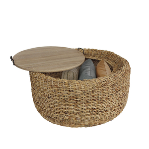 โต๊ะกาแฟทรงกระบอกทรงกลมพร้อมที่เก็บของทำจากวัสดุที่เป็นมิตรต่อสิ่งแวดล้อมเฟอร์นิเจอร์บ้านของตกแต่งบ้านขายส่งในเวียดนาม - Product Image 5