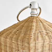 Lanterne en rotin écologique tressée à la main, porte-bougie chauffe-plat, ornement, accessoires de décoration intérieure, taille personnalisée OEM/ODM