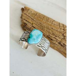 LeRoy James Royston Fashion <b>Cuff</b> <b>Bracelet</b> Turquoise & Sterling <b>Silver</b> Elegant & Stylish Accessory - Product Image 4