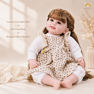 Bambola Reborn Realistica TUSALMO Personalizzabile da 22 Pollici, Bianca, per Bambine, con Capelli Lisci Lunghi, Vestiti Personalizzabili, Confezione OEM ODM - Product Image 1