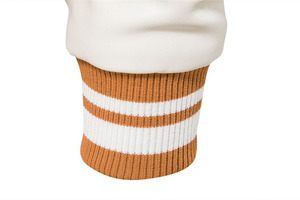 แจ็กเก็ตเบสบอลปักลายแขนหนังแท้สำหรับผู้ชายผ้าขนสัตว์สำหรับฤดูหนาวมหาวิทยาลัยออกแบบได้ตามต้องการ - Product Image 5