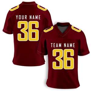 Camiseta de fútbol americano Azul Aguamarina personalizada, nombre del equipo, número, cuello en V, uniforme deportivo de malla transpirable - Product Image 6