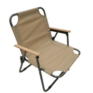 Chaise de <span class=keywords><strong>camping</strong></span> pliable robuste en Oxford 600D <span class=keywords><strong>avec</strong></span> accoudoirs en bois de hêtre, chaise d'extérieur portable pour pique-nique, pêche, voyage - Product Image 1