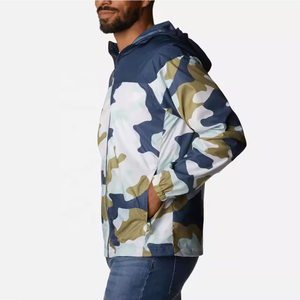 Custom Logo Hooded Zipper Sublimation Windbreaker <b>Jackets</b> Lightweight 100% Polyester Unisex Outdoor <b>Jackets</b> - Product Image 3