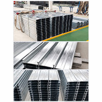 Plancher métallique galvanisé à profil fermé pour bâtiment commercial moderne, haute capacité de charge, dalle de plancher en béton armé