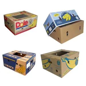 Wholesale Customized Printed Corrugated Banana Fruit Shipping Box Quality Export Packaging with Gold Foil & Embossing Handling