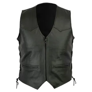 Gilet en cuir de marque privée de haute qualité produit frais avec décoration de logo personnalisé meilleur matériau de tissu d'édition - Product Image 1
