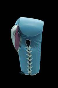 Gants de boxe professionnels de haute qualité, faits à la main, neufs, en cuir, avec lacets, poignées respirantes et absorbantes - Product Image 3