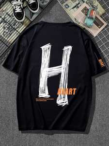 เสื้อยืดผ้าฝ้าย100% ขนาดใหญ่กว่าปกติ250-300 GSM heavyweight boxy ดีไซน์คอปล่อยไหล่ออกแบบได้ตามต้องการ - Product Image 2