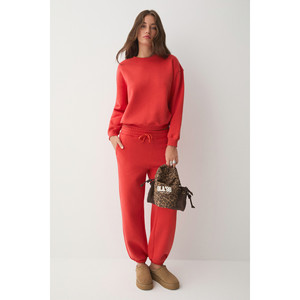 ETHIQUET CARICA Ensemble deux pièces pour femme en coton biologique doublé polaire, coupe oversize, taille et poignets élastiqués, cordon de serrage - Product Image 4
