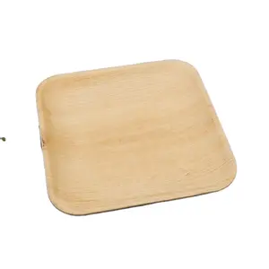 100% biologisch abbaubar Bestseller Bio-Holz Verwenden Sie Palm Areca Teller für Dinner Ware Verwendung von indischen Lieferanten