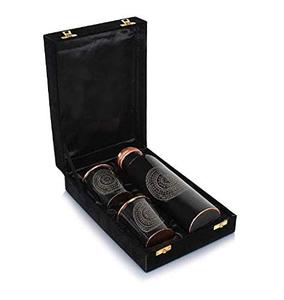 Elegante botella de agua de cobre impresa disponible más duradera y extra confiable para uso antibacteriano con caja de terciopelo - Product Image 6