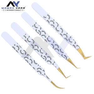 Pinces à épiler pour extensions de cils Diamond Grip, courbées, angulaires, semi-courbées, haute précision, antistatiques, extensions de cils - Product Image 4