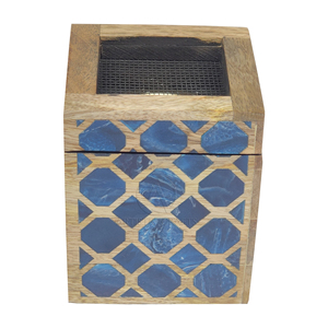 Lujoso diseño antiguo Zig Zag madre de perla quemador de incienso Mubkhar incensario de pie para enchufe de anís estrellado aromático para Ramadán - Product Image 4