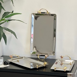 Bandejas DE SERVICIO DE HOTEL terminadas a mano de tendencia industrial a la venta del fabricante indio a los mejores precios - Product Image 3