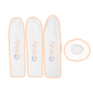 Cache-ventilateur de plafond Nidy Premium pour ventilateurs à tige supérieure montés au plafond |   Housse en tissu lavable et anti-poussière pour la maison et le bureau. - Product Image 1