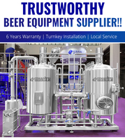 Équipement de brassage de bière HG 50L 100L 200L 300L pour la maison, les restaurants, les pubs, les brasseries, facile à utiliser, triphasé 380V