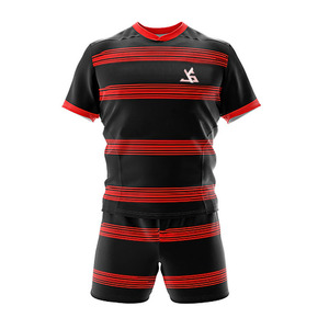 Uniforme de Rugby de Alta Calidad Hecho a Medida, Uniforme de Rugby 100% Poliéster, Uniforme de Rugby de Manga Corta, Uniforme de Rugby de Color Sólido - Product Image 2