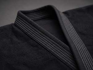 Kimono de Jiu Jitsu Negro, Kimono de Jiu Jitsu Personalizado con Bordado, Kimono de Jiu Jitsu Personalizado OEM de 450 GSM con Tejido Perlado, Fabricante Mayorista - Product Image 5