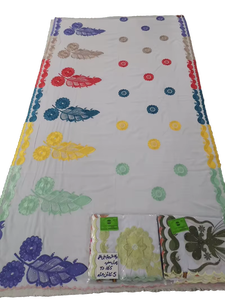 Châle pour femmes africaines, 100% multicolore, faible MOQ, prix d'usine, broderie florale, strass, respirant, chaud pour l'été, vente en gros - Product Image 3