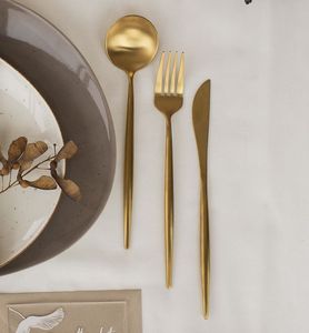 Elegant designer stainless steel metal <b>cutlery</b> <b>set</b> with lightweight durable construction for professional chefs and households - Product Image 1