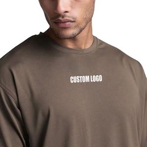 Camiseta Casual de Manga Corta para Hombre, 300 Gramos, Cuello Redondo, Diseño Sólido, Tejido de Punto Bordado, 100% Algodón, Antiarrugas - Product Image 2