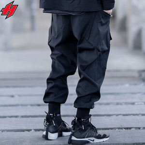 Cyberpunk Ninja Pantalon Techwear Bandage Poches zippées Pantalon cargo Joggers Hommes Noir Hip-hop Streetwear Pantalon - Product Image 3