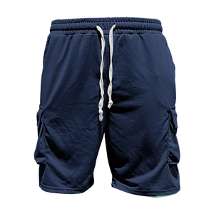 100% coton respirant hommes décontracté 2 pièces ensemble t-shirt surdimensionné et survêtements de sport courts pour l'été - Product Image 5