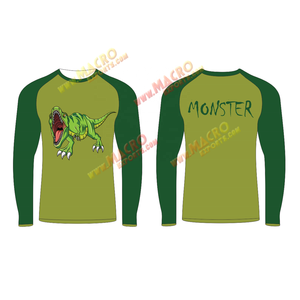 เสื้อรัดรูปแขนยาวสำหรับผู้ชายเสื้อแบบ rash GUARD MMA surfing rash GUARD UPF 50พิมพ์แบบถ่ายเทความร้อนกำหนดเองโพลีเอสเตอร์/ สแปนเด็กซ์220กรัม - Product Image 1