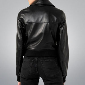 Vente en gros de vestes pour femmes vêtements de mode vestes en cuir véritable pour femmes top ventes vestes en cuir élégantes pour femmes - Product Image 3