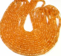 Granat Spessartine Mandarin Naturel 100% Naturel, Couleur Haute Qualité, Forme Rondelle, Orange Fantaisie, Pierres Précieuses Facettées 2.5-4mm pour