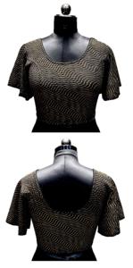 Rashi's Modern Heavy Crush Foil Lining Blouse Summer Formal avec Fine Strach et Butterfly Pattern Ready to Use Sleeves - Product Image 6