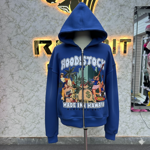 Logo privé de qualité supérieure, le plus demandé, sweat à capuche zippé Puff Printed fabriqué en usine, sweats à capuche à bas prix pour hommes - Product Image 5