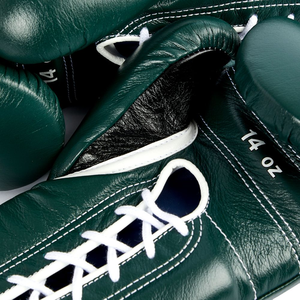 Nuevos Guantes de Boxeo Profesionales MMA Verde Oscuro de Cuero Genuino Personalizables para Entrenamiento al Aire Libre - Product Image 5