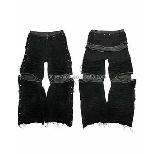 Jeans grande taille taille haute effet push-up 2026 – Coupe ajustée, délavé effet vieilli, traité adoucissant, imperméable, motif léopard - Product Image 4