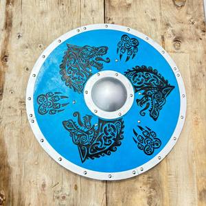 Medival Warrior Escudo vikingo hecho a mano Cosplay Cuchillos Escudo Diseño personalizado del fabricante - Product Image 3