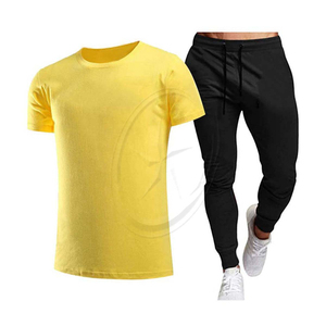 Fabricant d'Été Mode Marque de Loisirs Ensemble pour Hommes Survêtement Vêtements de Sport Survêtements pour Hommes T-shirt à Manches Courtes Ensemble de 2 Pièces - Product Image 1