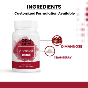 Cápsula de manosa D para etiqueta privada Cranberry D manosa 90 Cápsula Vejiga Hígado Suplemento de salud digestiva Cápsulas - Product Image 4