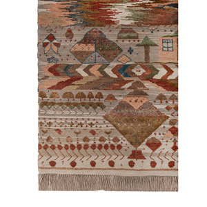 Freedom Manchaha Hand Knotted Wool Bamboo Silk Rug Modern Abstract Design for Home Car Handmade <b>Washable</b> for Teens-Les-8403 - Product Image 4