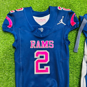 ชุดเสื้อเจอร์ซี่อเมริกันฟุตบอลสำหรับผู้ชายชุดเสื้อพิมพ์ลายซับลิเมชันออกแบบโลโก้ได้ตามต้องการ - Product Image 4