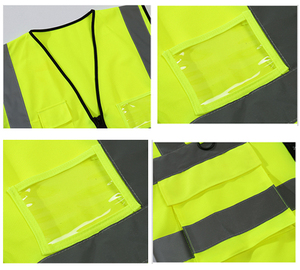 Gilet de sécurité anti-coupure léger respirant haute visibilité ANSI classe 1 LED Flash étanche pour la construction nouvelle usine - Product Image 6