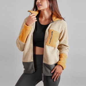 Women Sherpa <b>Fleece</b> Jacket - Warm and Cozy Jacket Perfect for Casual Wear, Winter Outfits, and Outdoor Activities - Product Image 3